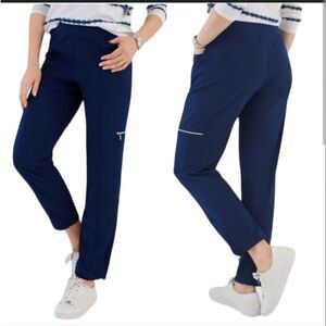 Chico's Zenergy Side Pocket Pant In Tonga Navy Size 3 Or 16